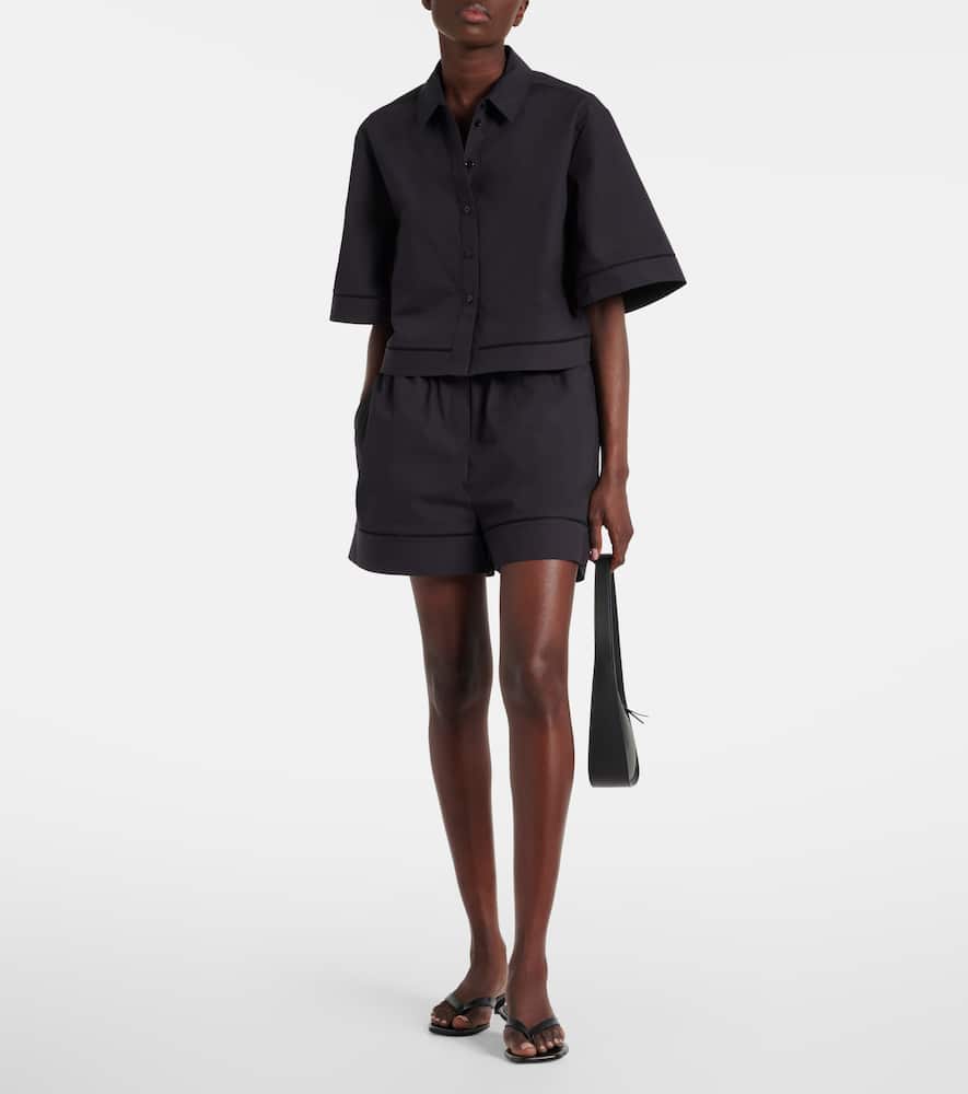 Róhe Embroidered cotton poplin shirt