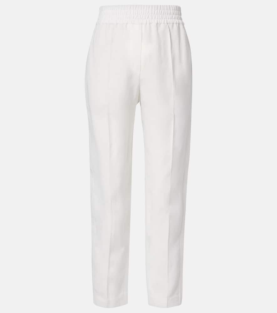 Mid-rise straight pants