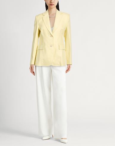 Woman Blazer Pastel yellow Size 8 Linen