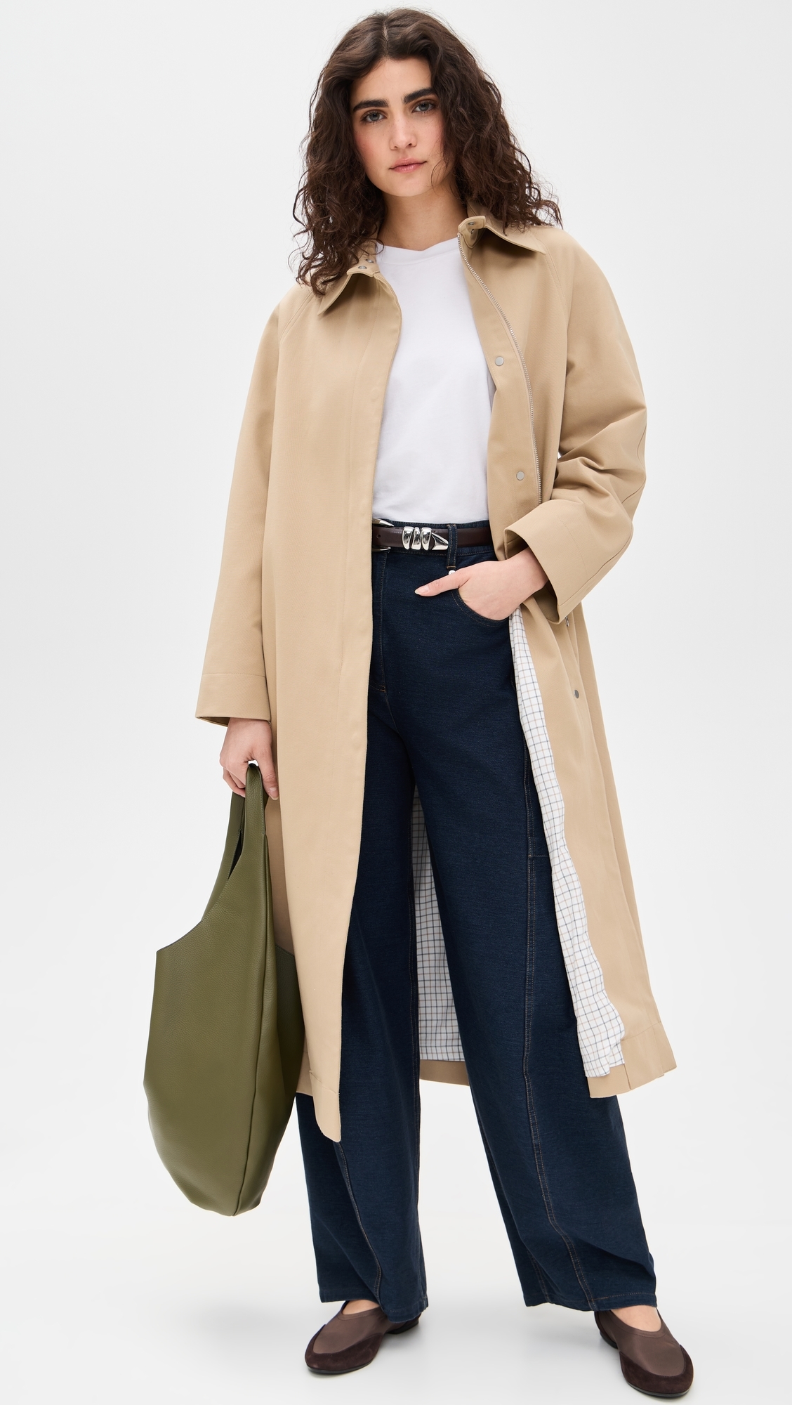 Vince Utility Trench Coat Sandbar