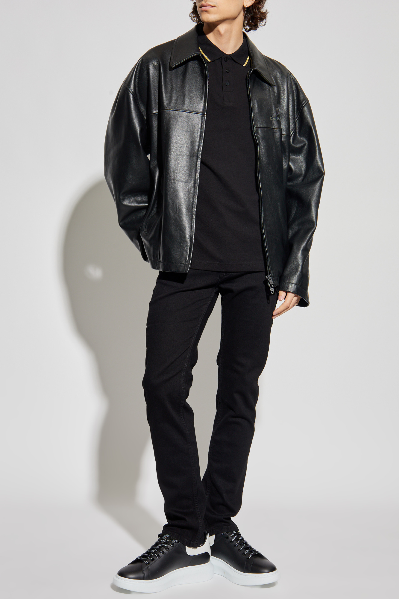Jeans With Tapered Legs, Men's, Black