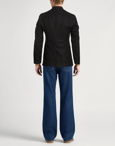 Man Blazer Black Size 38 Super 110s Wool, Elastane