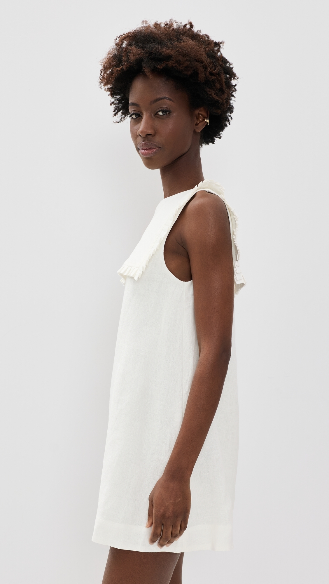 Agnes Linen Mini Dress White