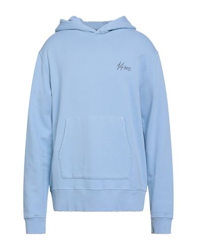 Man Sweatshirt Sky blue Size L Cotton, Polyester