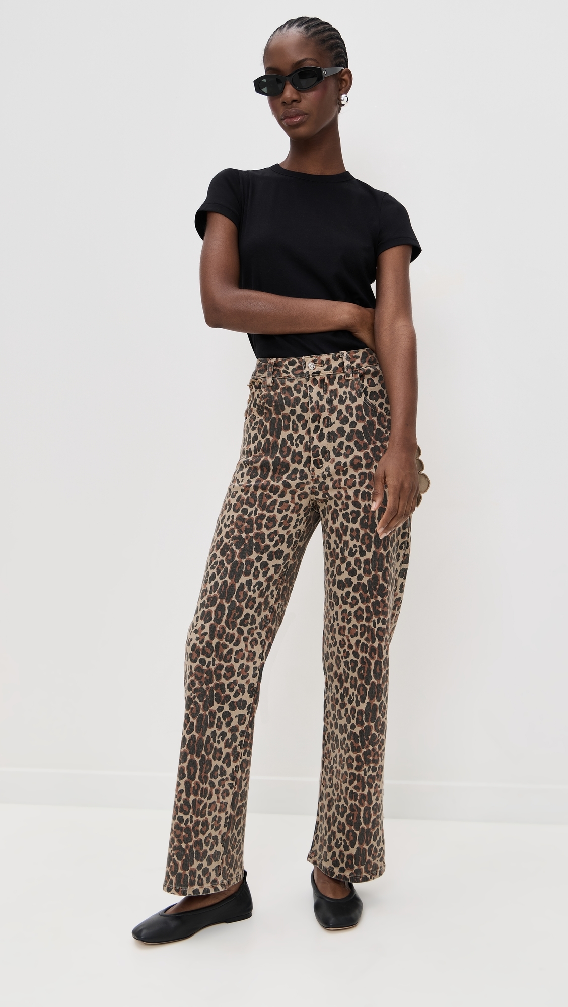 Leopard Lucia Scallop Detail Jeans Leopard