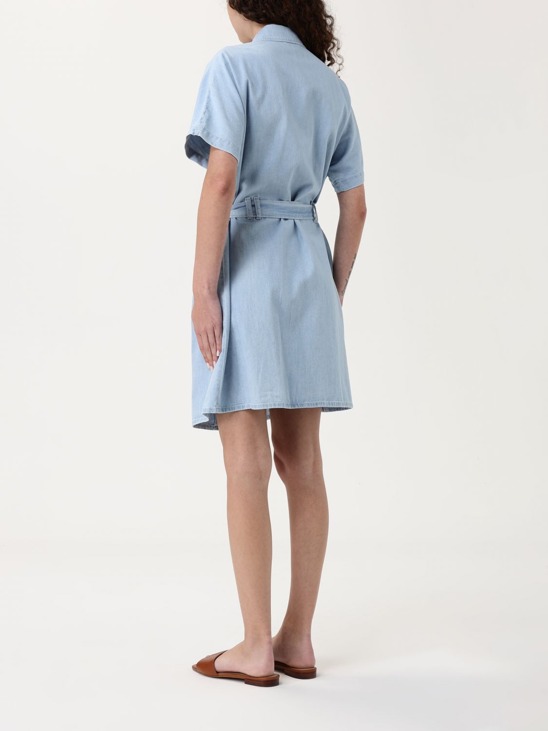 Dress A. P.C. Woman color Gnawed Blue