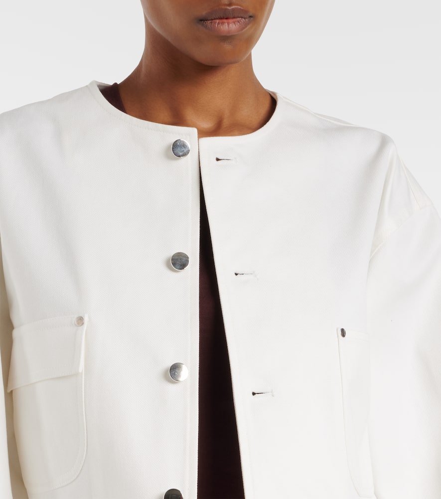 Sequined cotton drill jacket