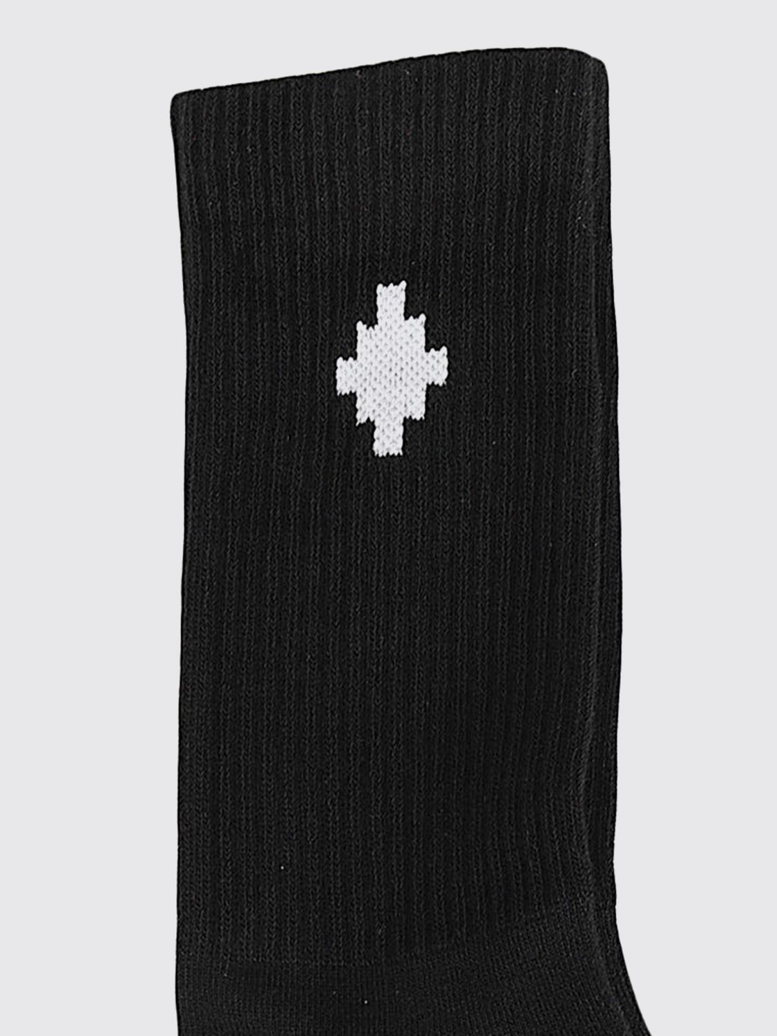 Boy's Ribbed Stretch-Cotton Socks with Jacquard Logo