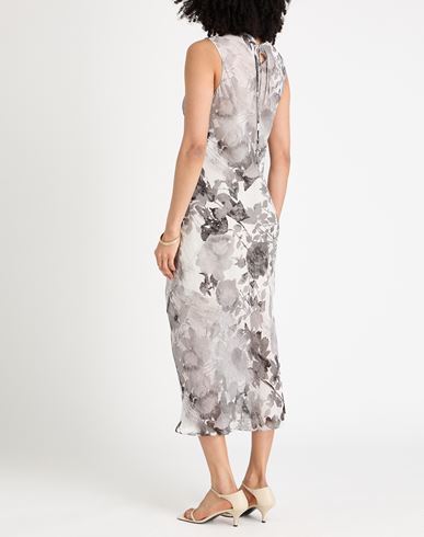 Woman Maxi dress Grey Size 8 Viscose
