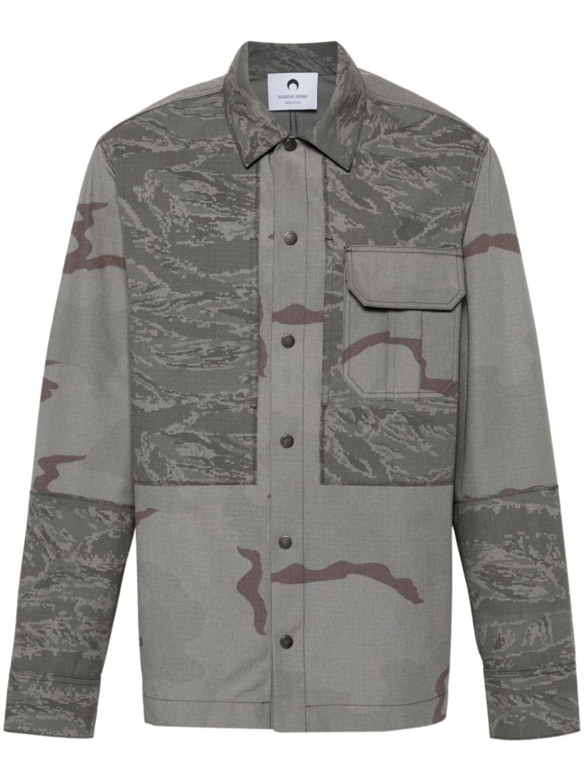 - Camouflage Print Overshirt