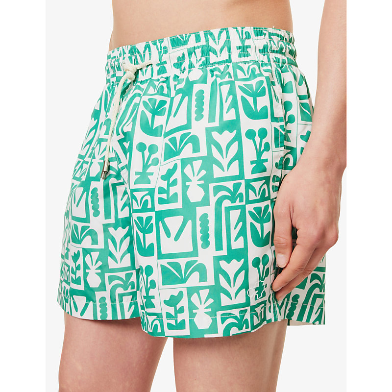 Arrels Barcelona 남성 Mens Green Blooming Timo Printed Swim Shorts S 75521340