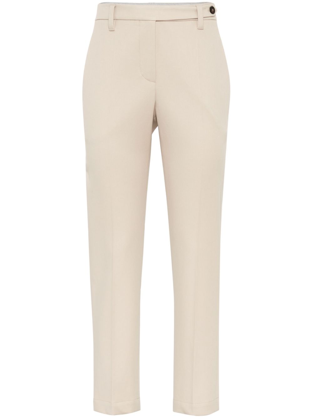 Tapered tailored trousers - Neutrals