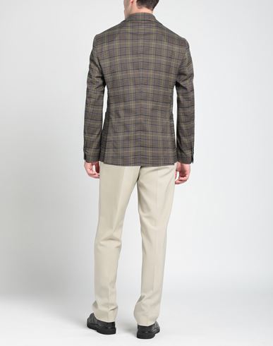 Man Blazer Khaki Size 36 Polyester, Cotton, Viscose, Elastane