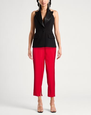 Woman Pants Red Size 4 Polyester, Virgin Wool, Elastane