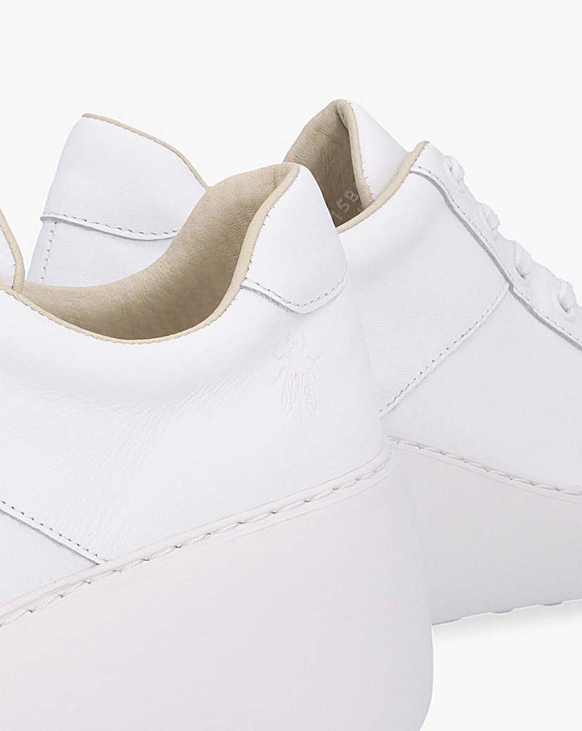 Fly London Delf II White Wedge Trainer