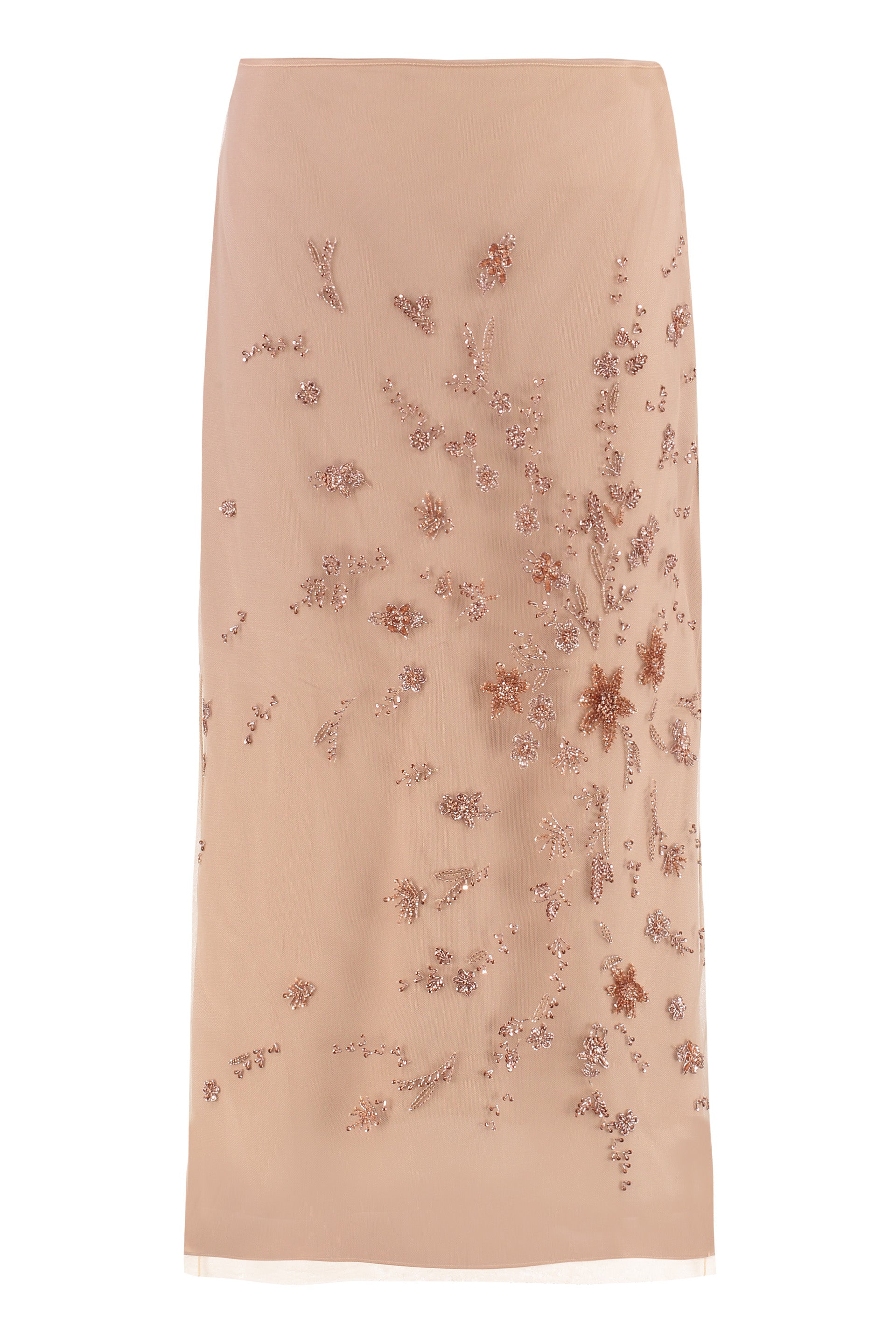 Antiqued Tulle Midi Skirt for Women