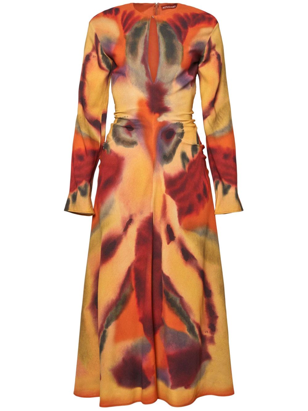 Nikouria graphic-print dress - Yellow
