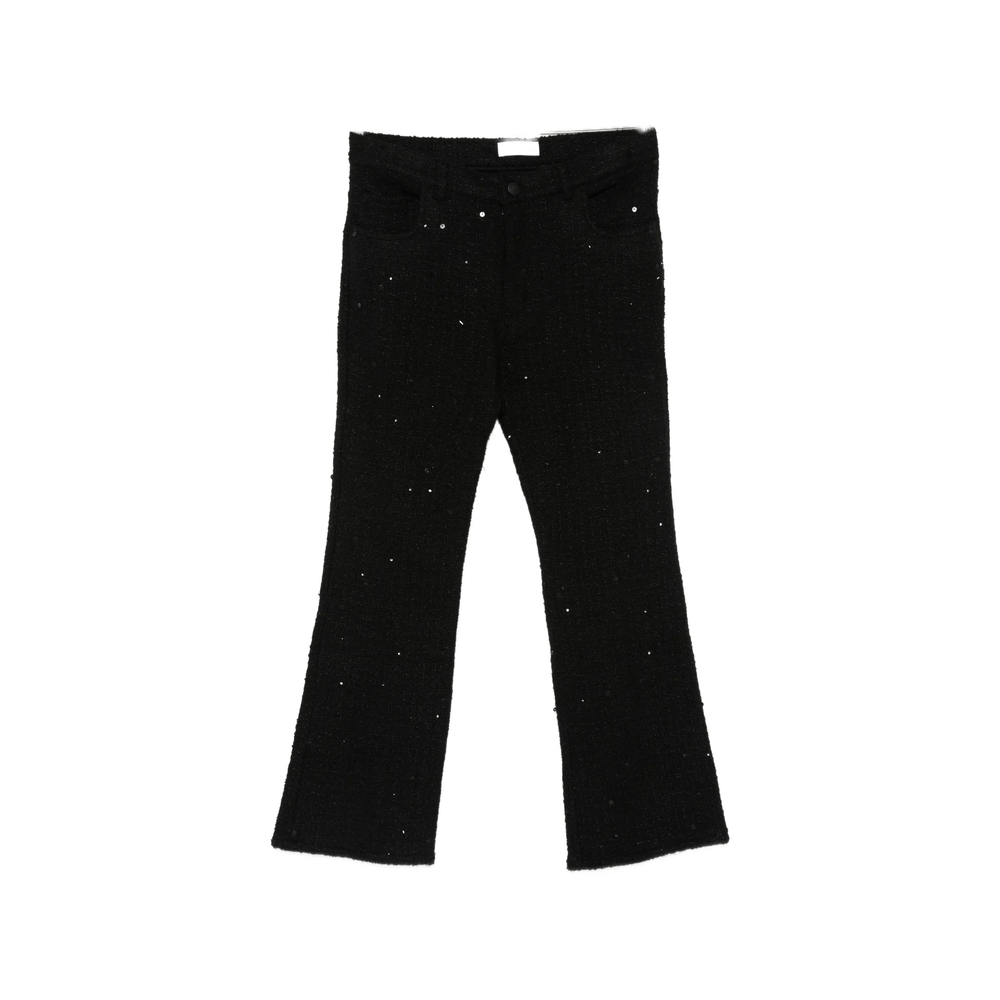 Sequin-embellished Bouclé-knit Trousers