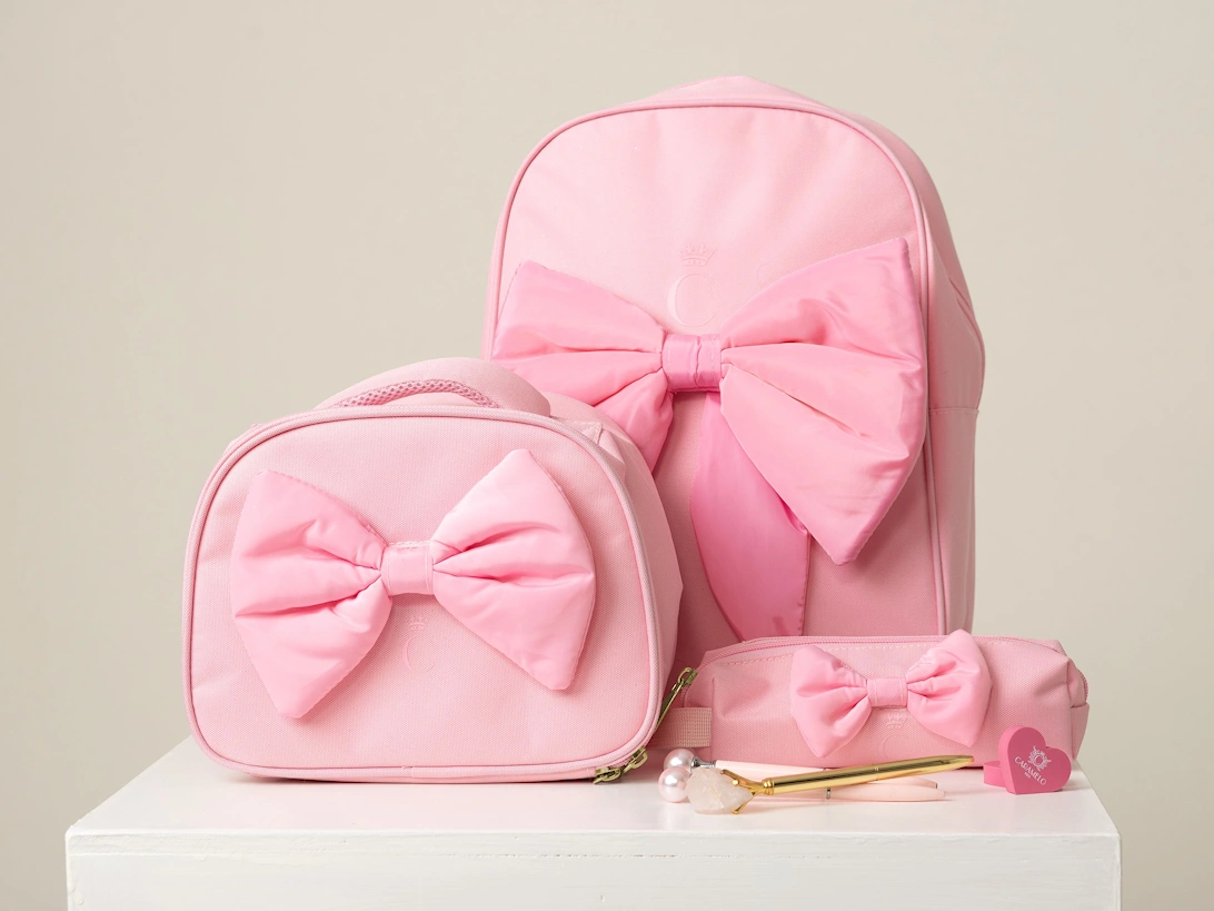 CARAMELO Girl's Girls Pink Bow Lunchbox Bag