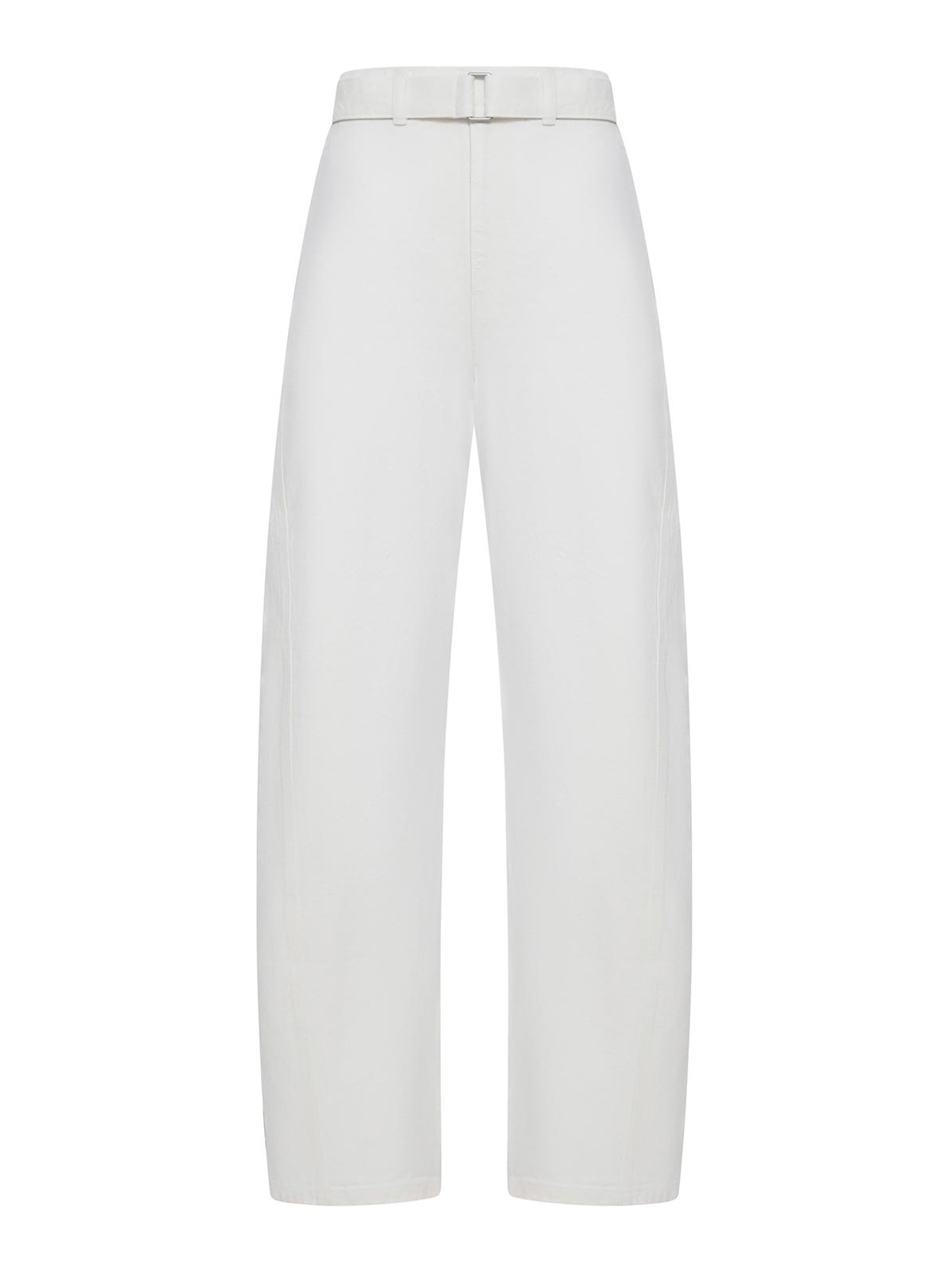Bleached Heavy Denim Trousers With Belt