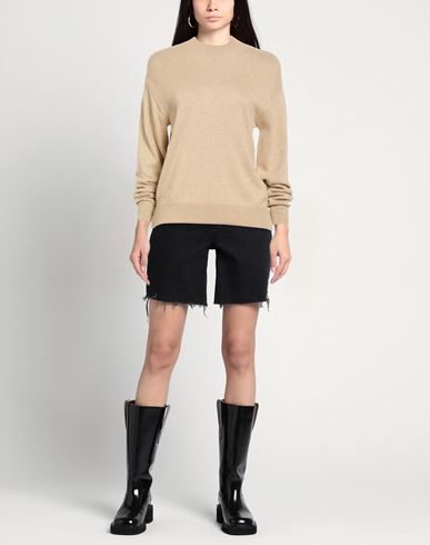 Woman Turtleneck Beige Size L Polyamide, Viscose, Wool, Metallic fiber, Cashmere