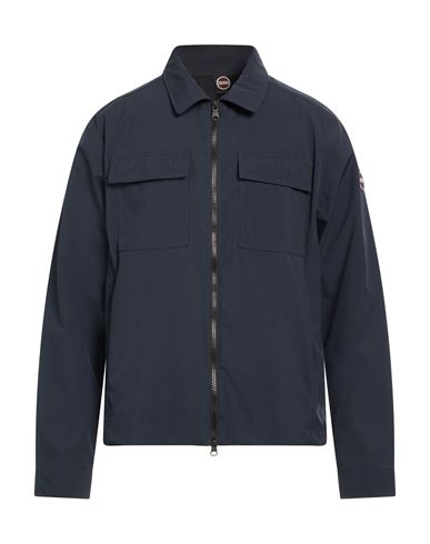 Man Jacket Navy Size 46 Polyester, Elastane