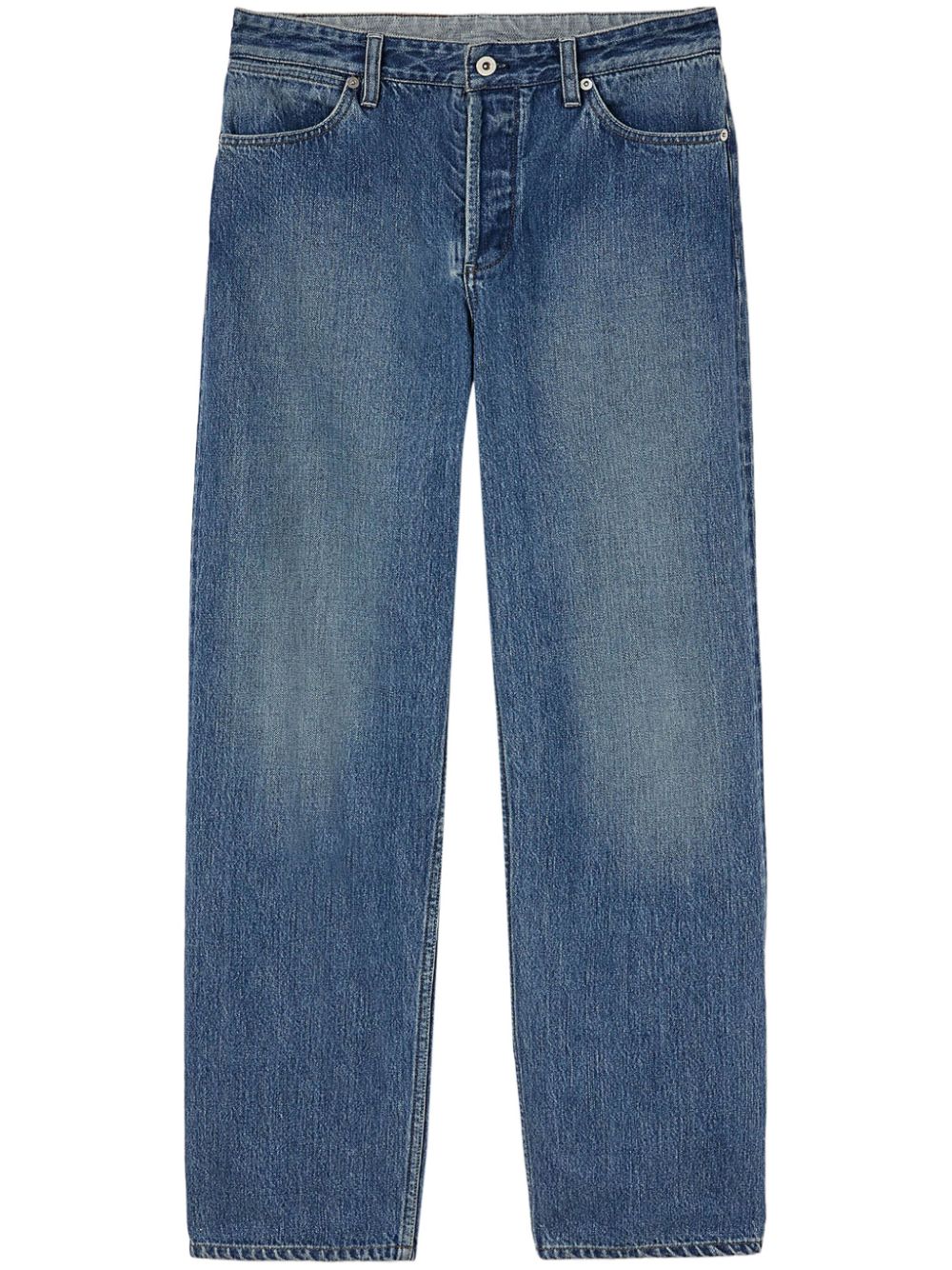Mid-rise straight-leg jeans - Blue