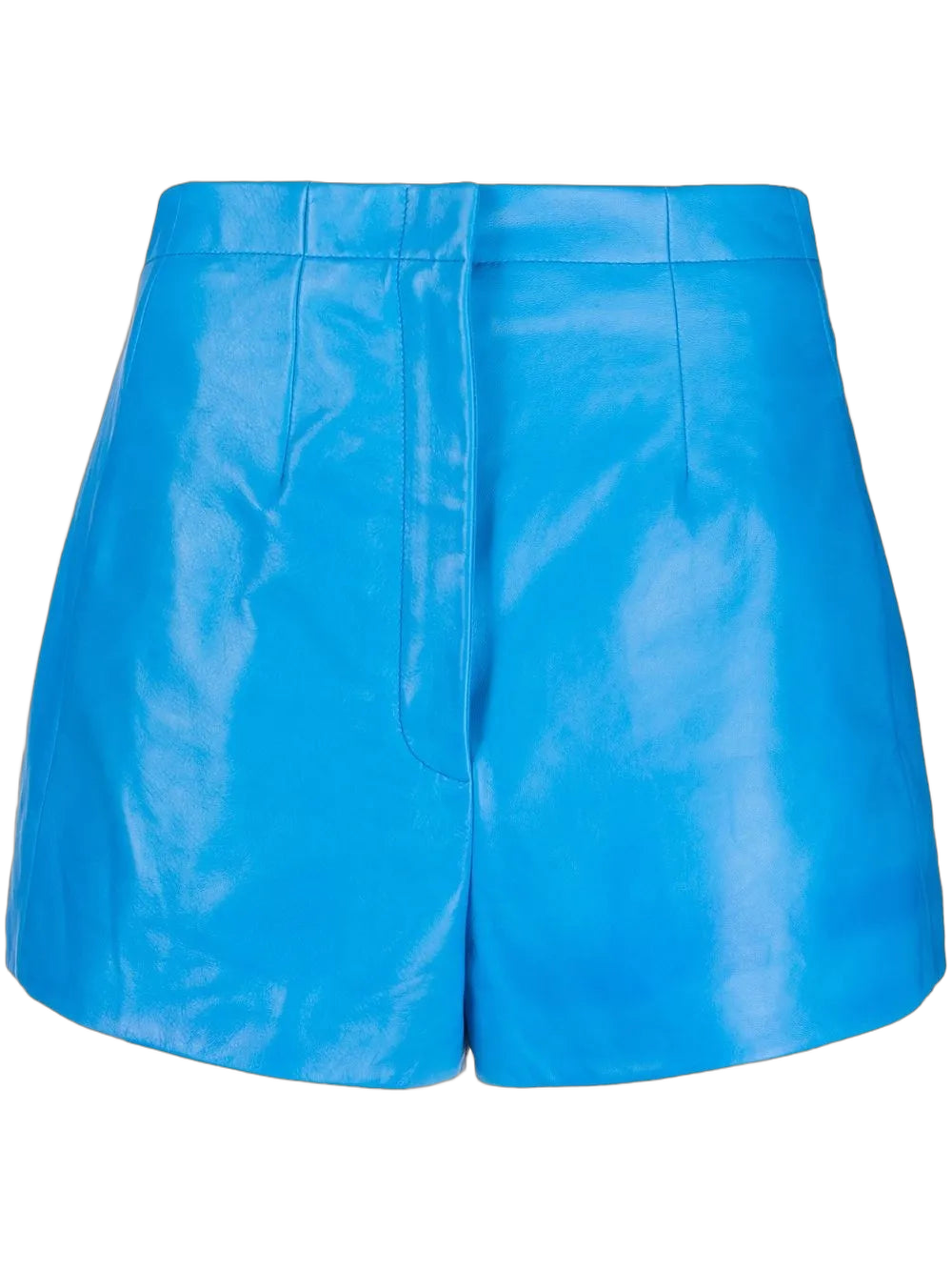 Leather Shorts — Blue
