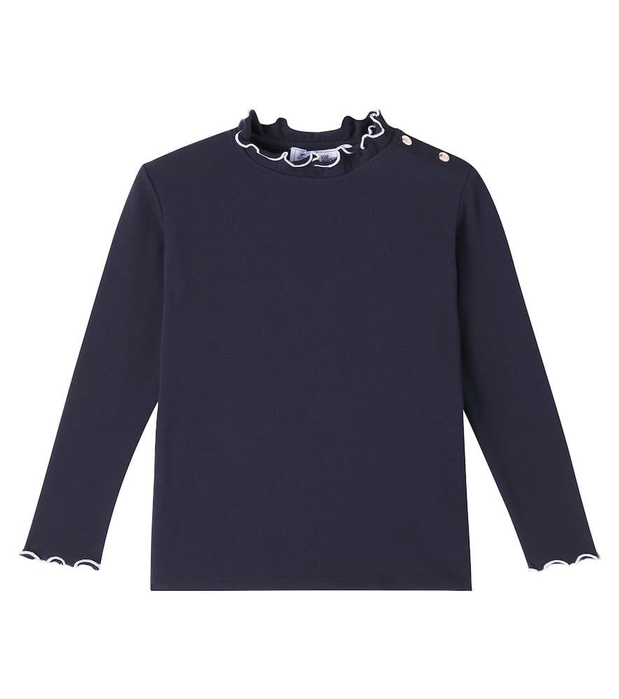 Cotton-blend jersey top