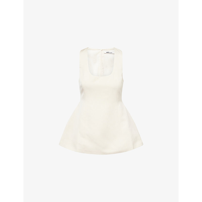 Womens Volume Sleeveless Woven Top