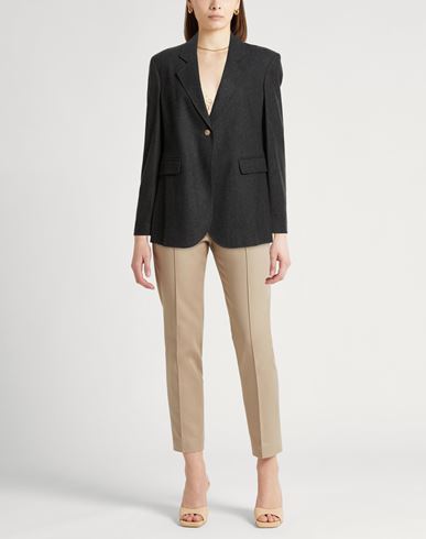 Crème Woman Blazer Charcoal Size 4 Viscose, Polyester, Wool, Elastane