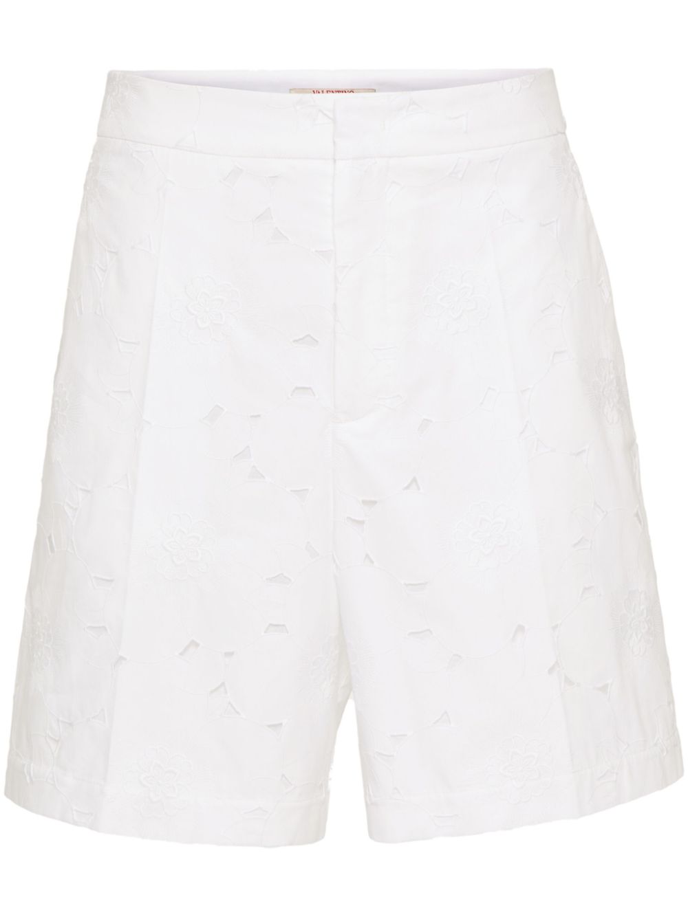 Broderie anglaise cotton shorts - White