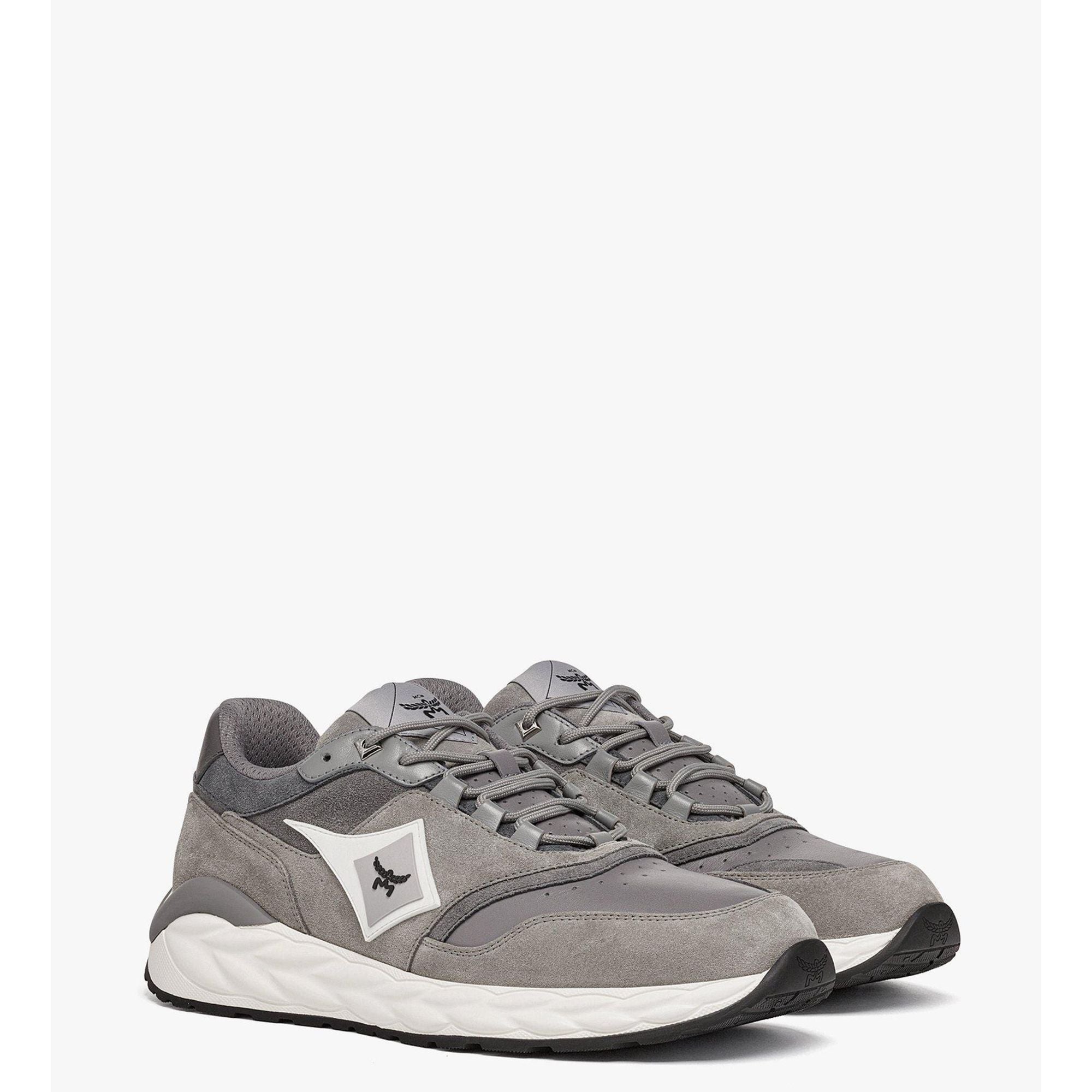 Skywander Lo Sneakers In Calf Suede And Leather