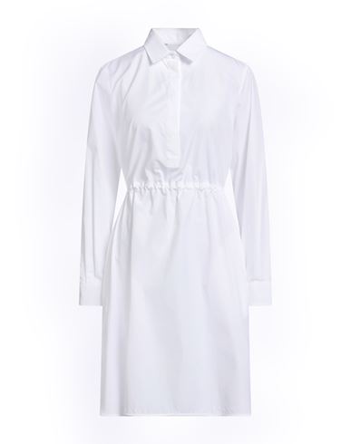 Woman Midi dress White Size 14 Cotton
