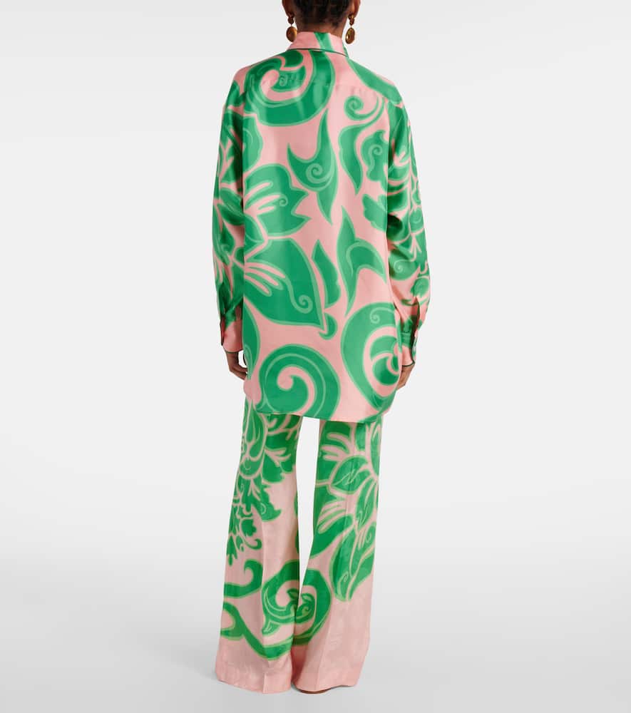 Printed silk blouse