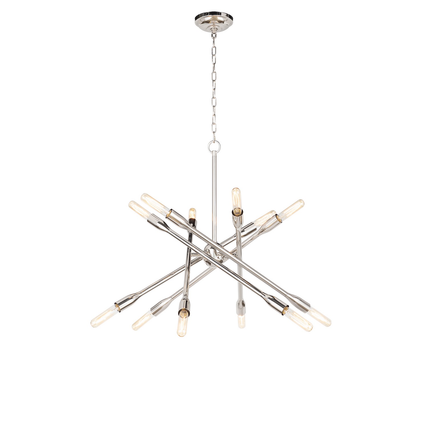 Polished Nickel Chandelier from the Cobra Collection