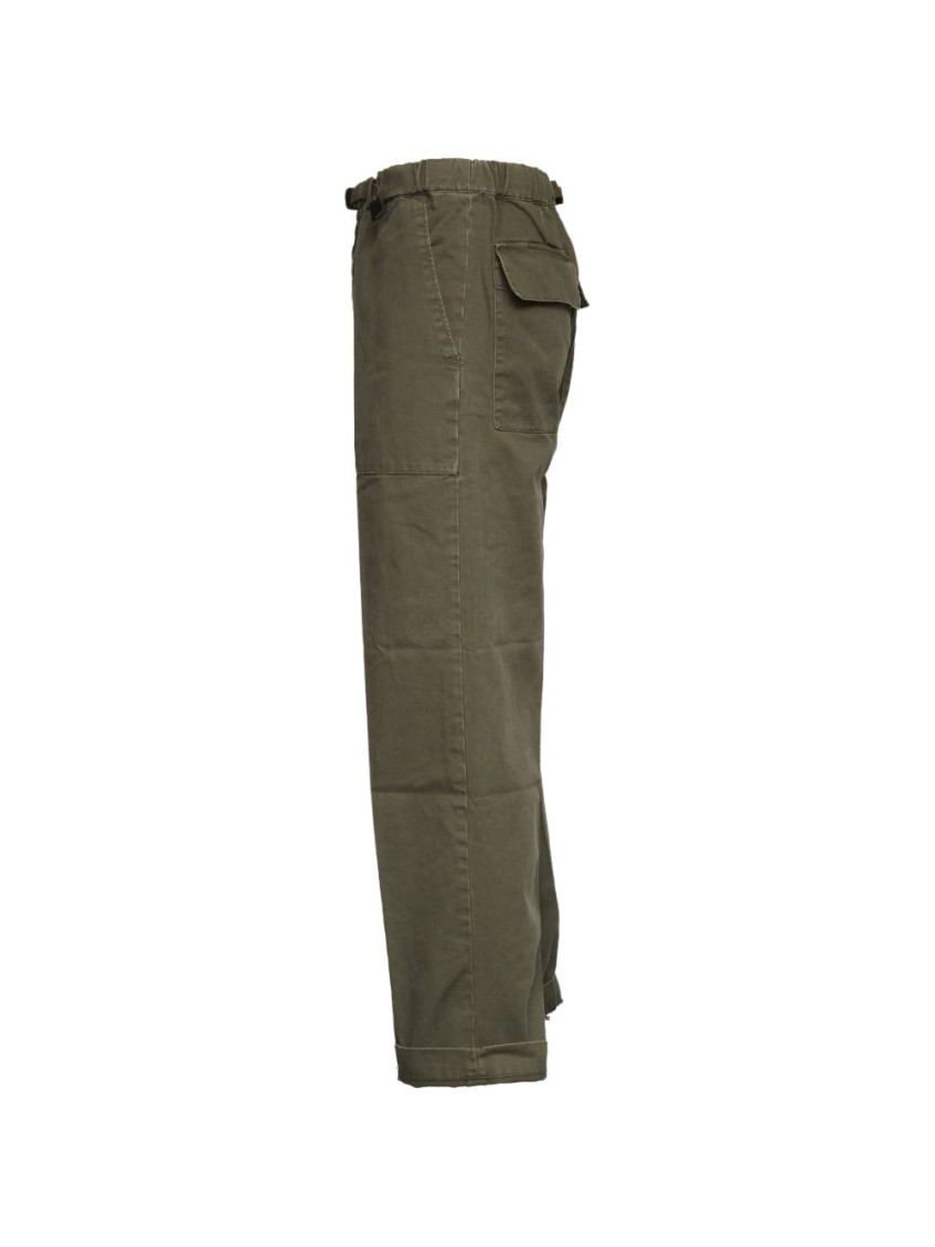 Olive Green Cotton Cargo Trouser