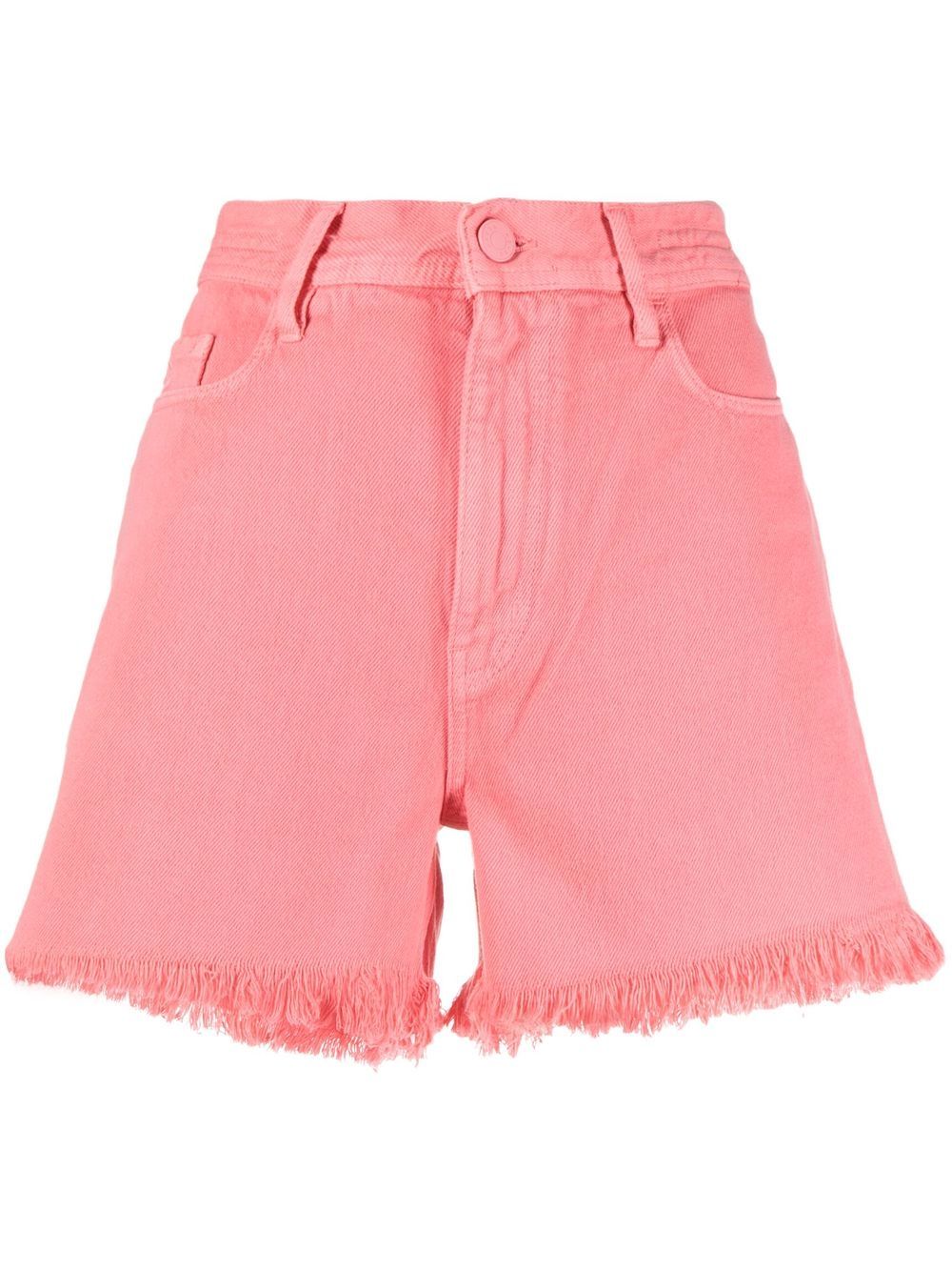 Bella frayed-hem shorts - Pink