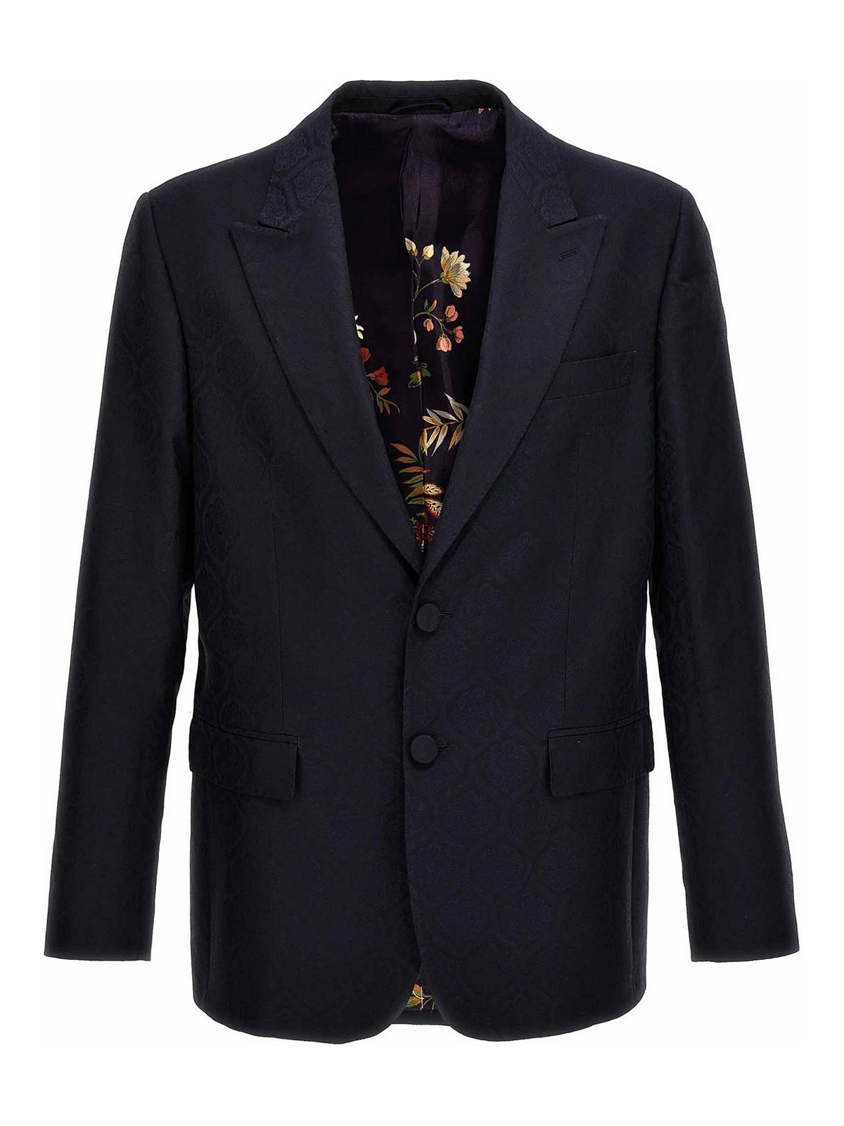 Single-Breasted Jacquard Blazer