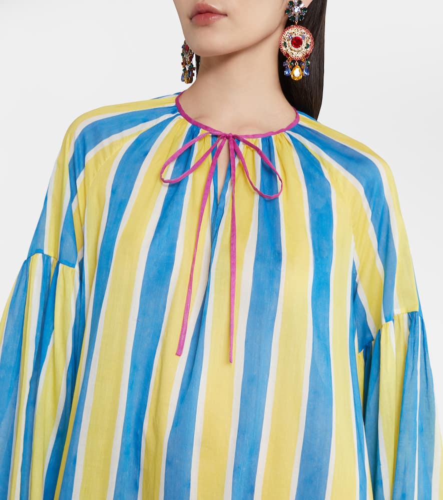 Striped cotton kaftan