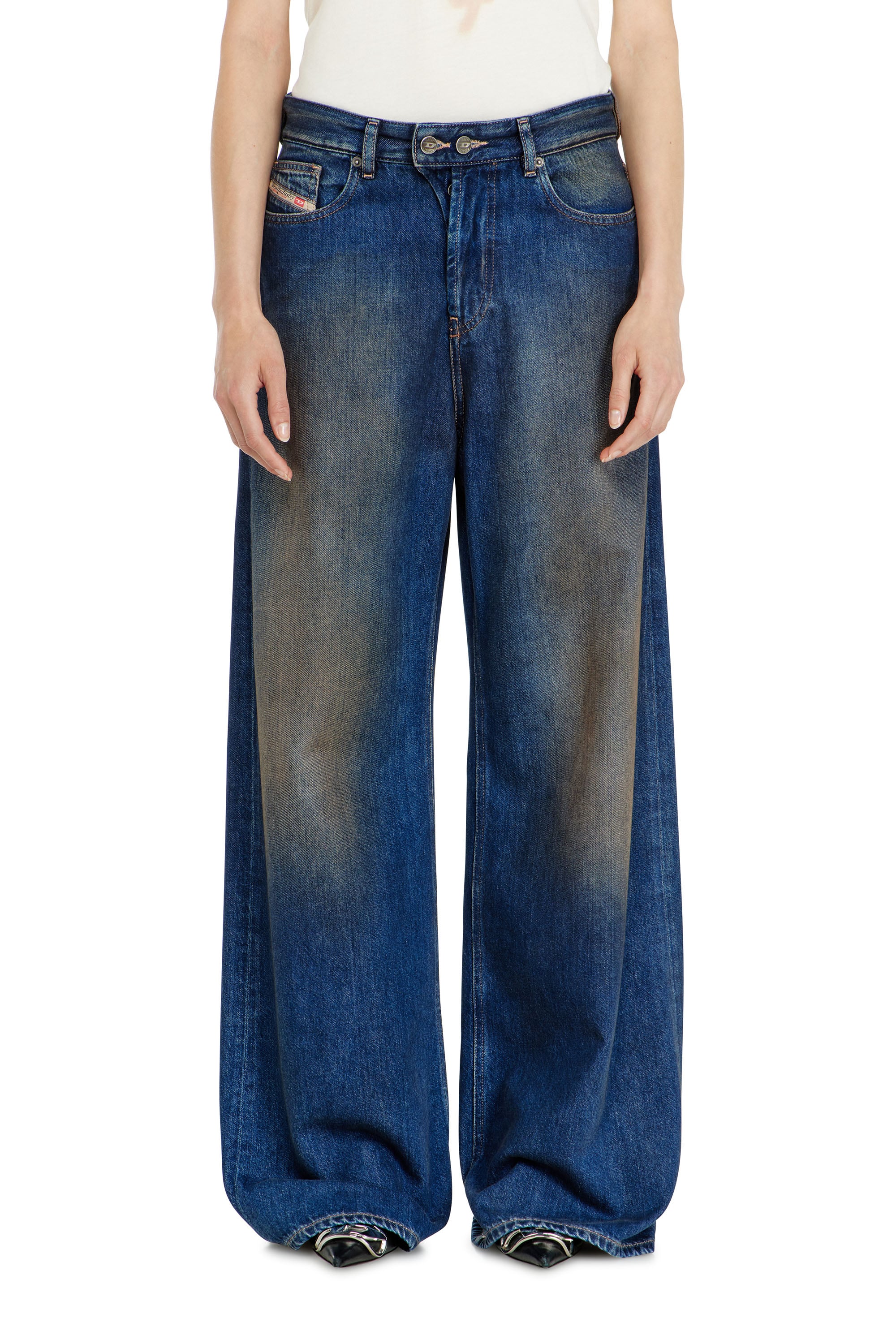 Relaxed Jeans Low Waist 1996 D-Sire, Dark blue, Button fly