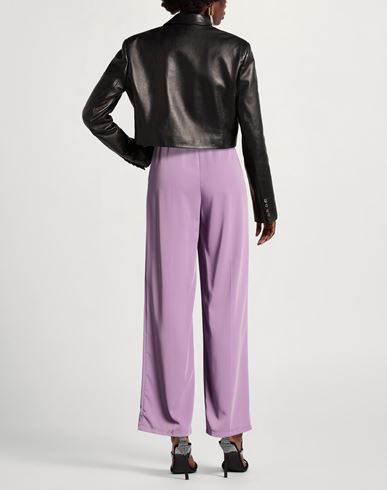 Woman Pants Mauve Size 10 Polyester, Elastane