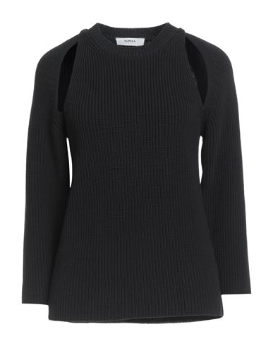 Woman Sweater Black Size 4 Cotton, Polyamide