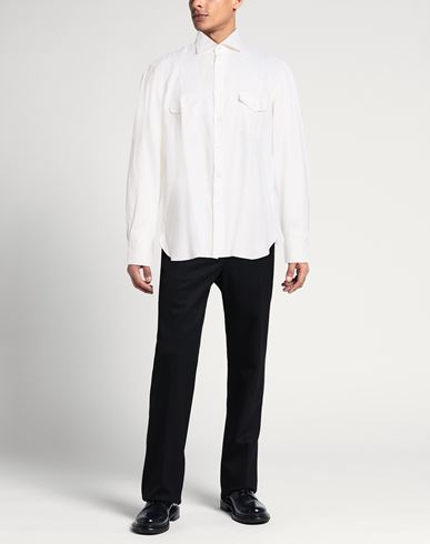 Man Shirt Ivory Size 15 Linen