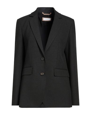 Woman Blazer Charcoal Size 10 Polyester, Viscose, Cotton, Elastane