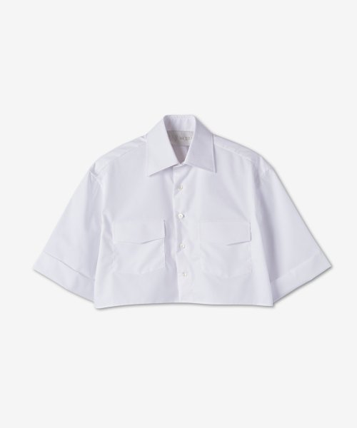 Women's Cropped Safari Button Up Shirt