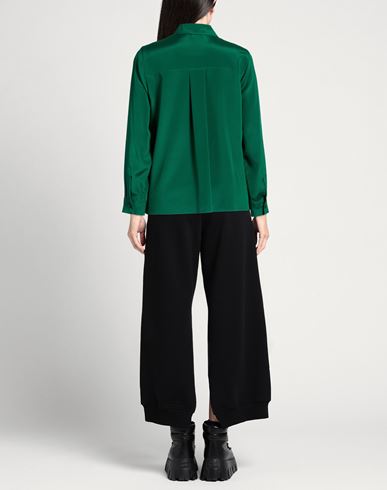 Woman Shirt Emerald green Size 8 Silk, Elastane