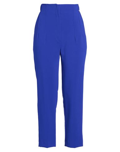 Woman Pants Blue Size M Polyester, Rayon, Elastane