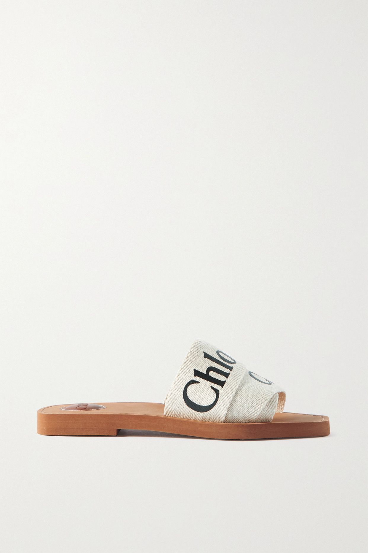 Woody Logo-print Canvas Slides