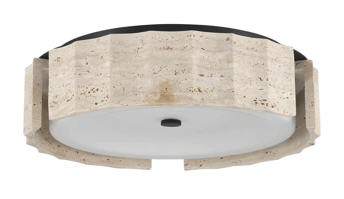 Matte Black LED Flush Mount from the Roslington Collection